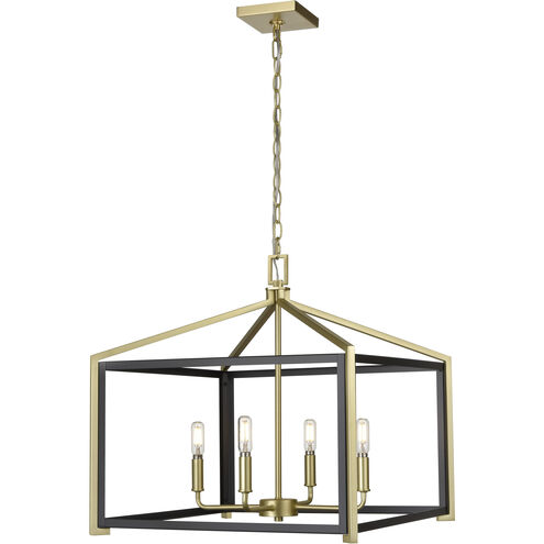 Wiscoy 4 Light 20 inch Brushed Satin Brass Pendant Ceiling Light