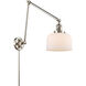 Large Bell 30 inch 3.50 watt Polished Nickel Swing Arm Wall Light, Franklin Restoration