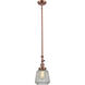 Franklin Restoration Chatham LED 6 inch Antique Copper Mini Pendant Ceiling Light in Clear, Franklin Restoration