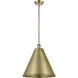Ballston Cone LED 16 inch Antique Brass Pendant Ceiling Light