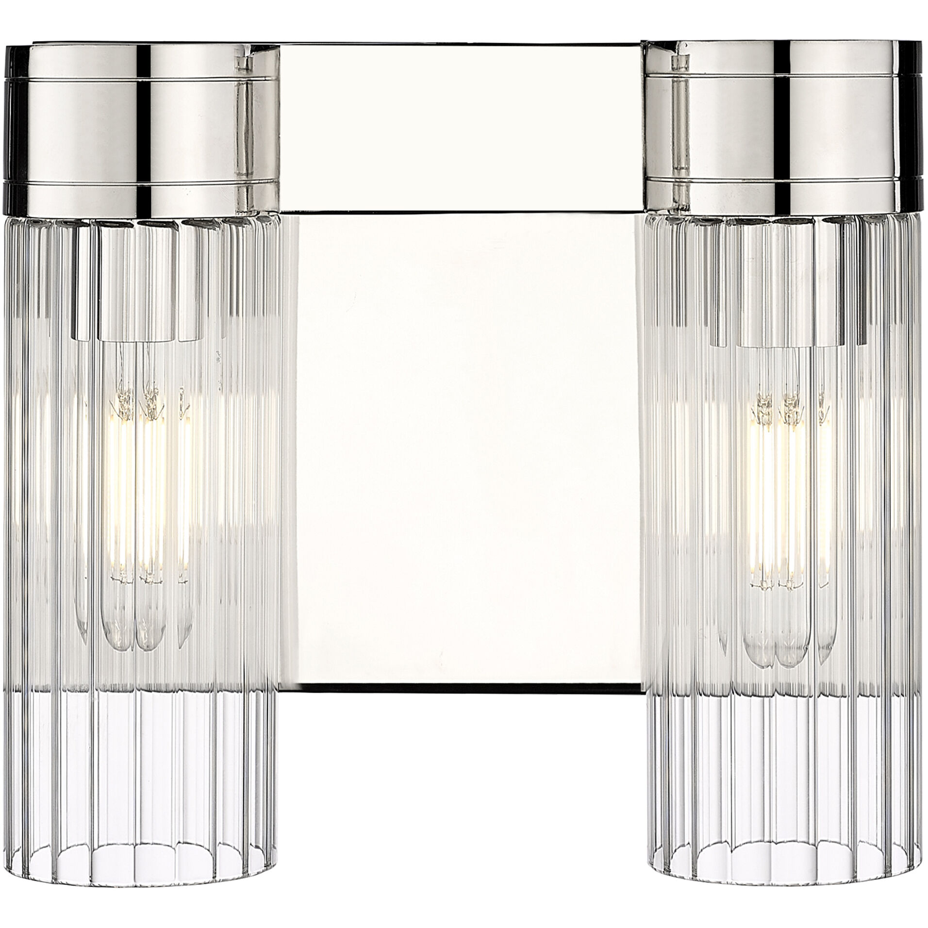 Empire 2 Light 10.5 inch Polished Nickel Sconce Wall Light in Clear Glass