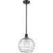 Ballston Large Deco Swirl 1 Light 10 inch Matte Black Pendant Ceiling Light, Ballston