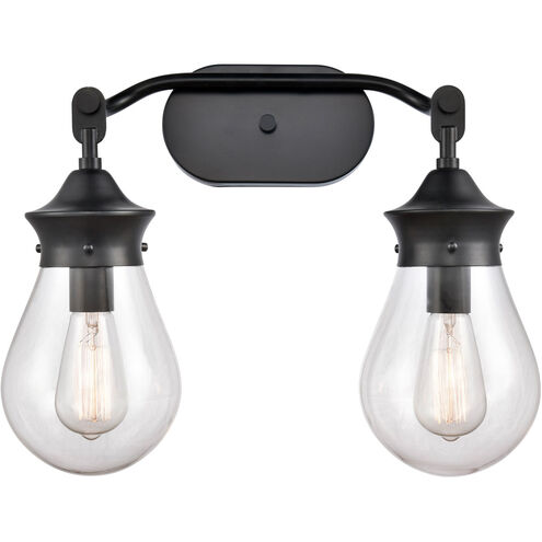 Genesis LED 18.25 inch Matte Black Bath Vanity Light Wall Light