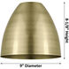 Ballston Dome LED 9 inch Oil Rubbed Bronze Mini Pendant Ceiling Light