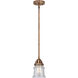 Nouveau 2 Canton LED 5.25 inch Antique Copper Mini Pendant Ceiling Light in Seedy