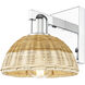 Natural Ballston Dome Sconce Wall Light in Polished Chrome