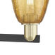 Brookhaven Almond 3 Light 17.63 inch Black Antique Brass Chandelier Ceiling Light in Amber Glass