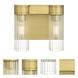 Empire 2 Light 10.5 inch Brushed Brass Sconce Wall Light in Clear Glass