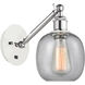 Ballston Belfast 1 Light 6 inch White and Polished Chrome Sconce Wall Light