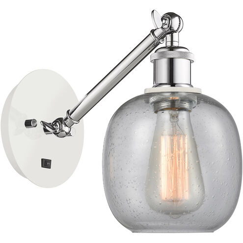 Ballston Belfast 1 Light 6 inch White and Polished Chrome Sconce Wall Light