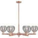 Athens Deco Swirl 6 Light 23.88 inch Antique Copper Chandelier Ceiling Light