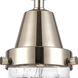 Franklin Restoration Olean LED 7 inch Polished Nickel Flush Mount Ceiling Light in Seedy Glass