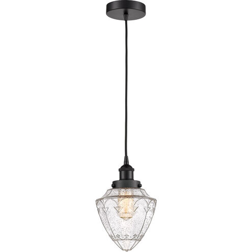 Edison Bullet 1 Light 8 inch Matte Black Mini Pendant Ceiling Light