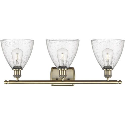 Ballston Ballston Dome LED 28 inch Antique Brass Bath Vanity Light Wall Light in Seedy Glass