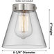 Small Cone Clear Glass, Small, Cone