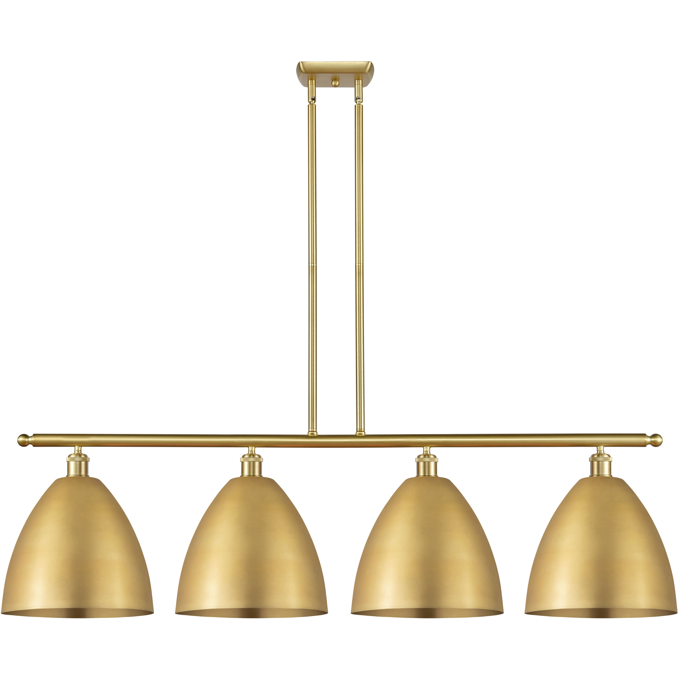 Ballston Dome 4 Light 50 inch Satin Gold Island Light Ceiling Light