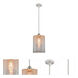 Ballston Large Cobbleskill LED 9 inch White and Polished Chrome Pendant Ceiling Light in Mercury Glass, Ballston