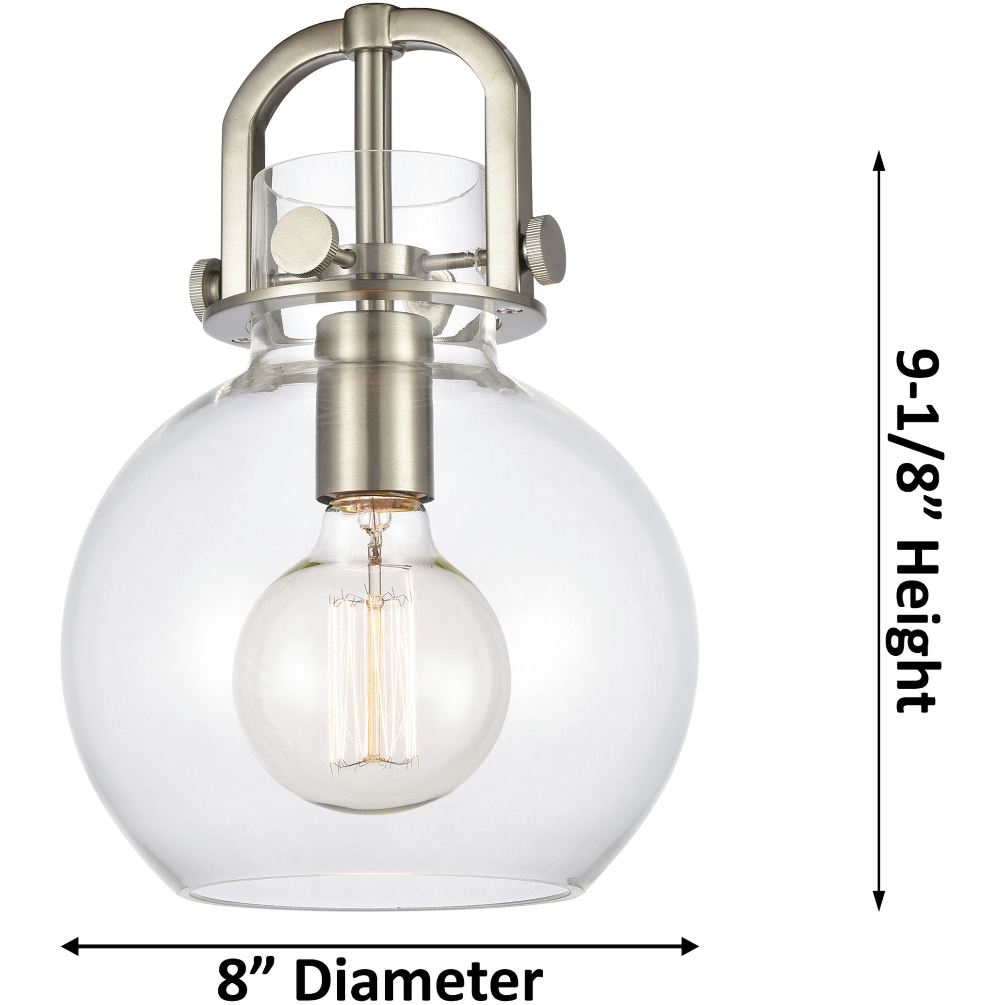 Newton Sphere 7 Light 51.75 inch Brushed Brass Linear Pendant Ceiling Light in Light Smoke Glass