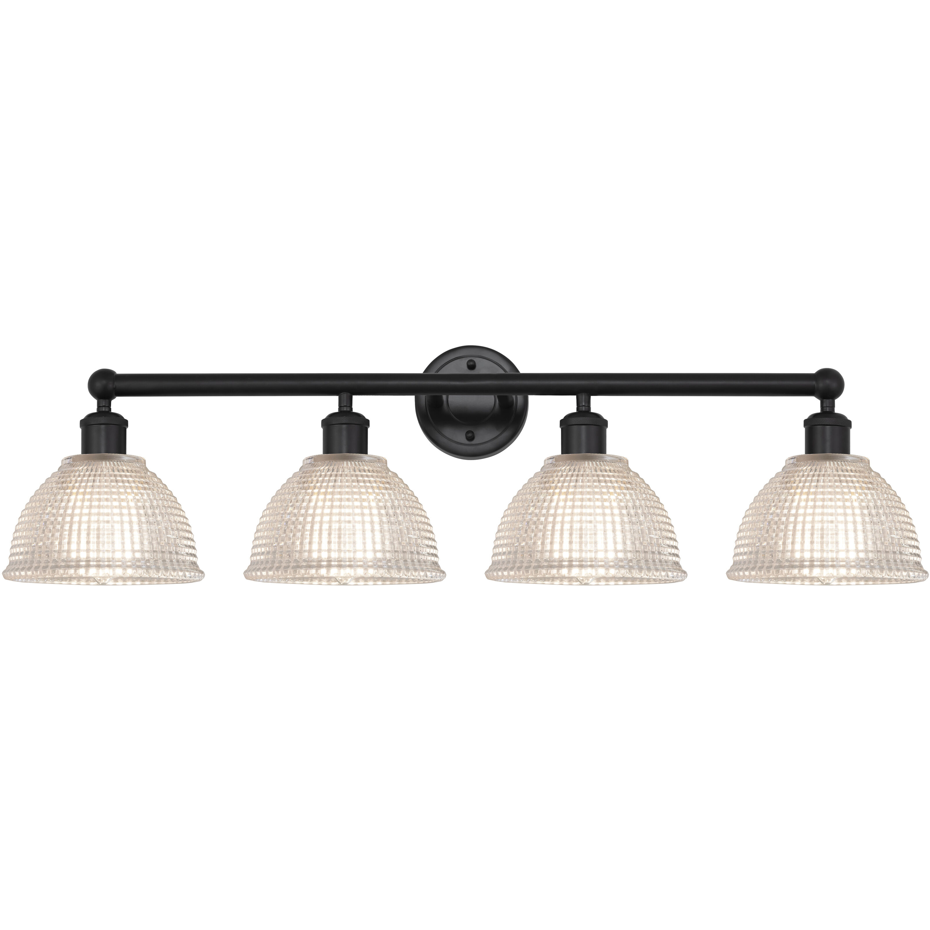 Edison Arietta 4 Light 35 inch Matte Black Bath Vanity Light Wall Light