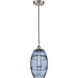 Edison Vaz 1 Light 8 inch Brushed Satin Nickel Cord Hung Mini Pendant Ceiling Light