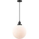 Franklin Restoration Beacon 1 Light 12 inch Matte Black Mini Pendant Ceiling Light