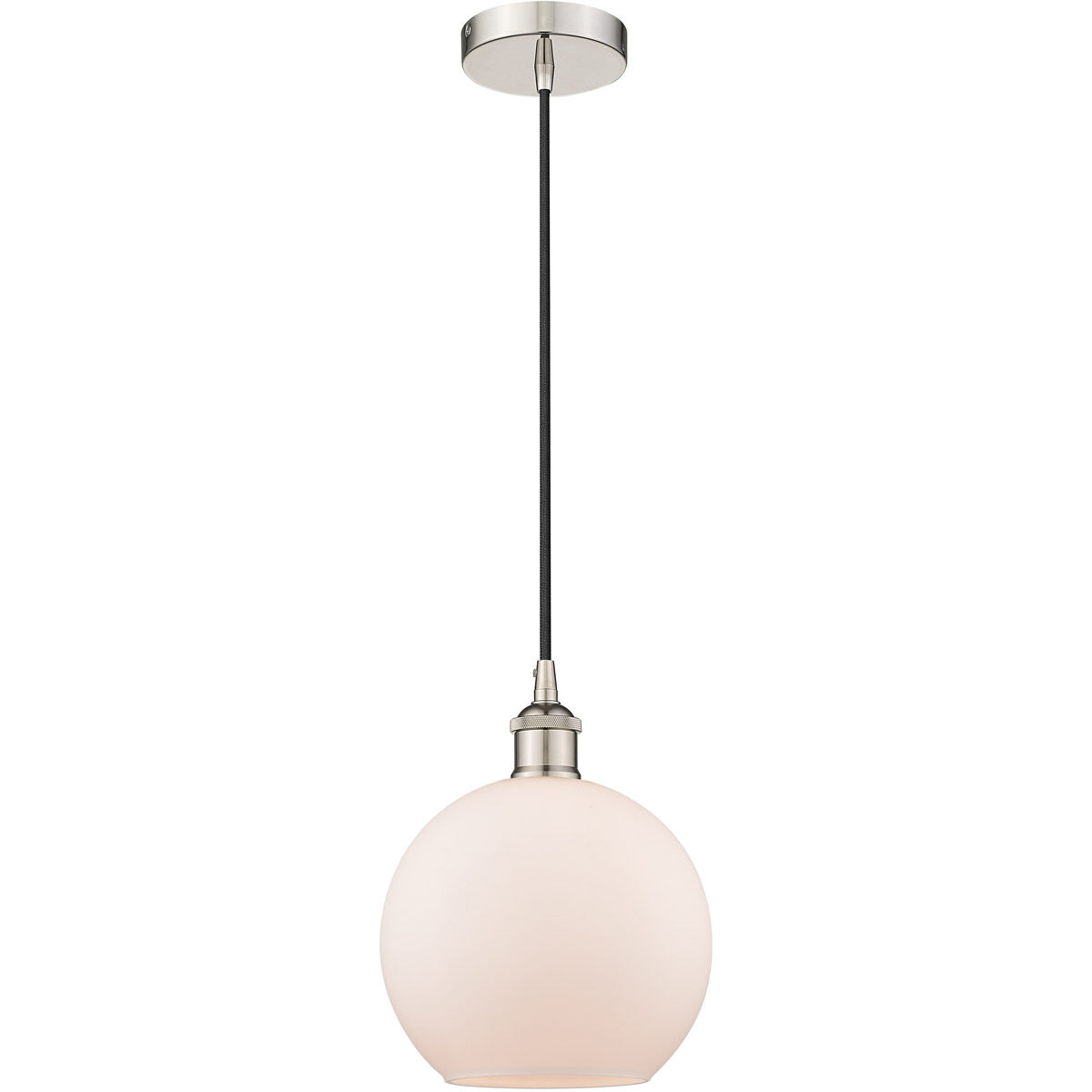 Edison Athens 1 Light 8 inch Polished Nickel Mini Pendant Ceiling Light