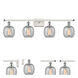 Ballston Belfast LED 36 inch White and Polished Chrome Bath Vanity Light Wall Light in Seedy Glass, Ballston