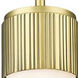 Bolivar 1 Light 4 inch Brushed Brass Pendant Ceiling Light in Matte White Glass