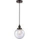 Edison Beacon LED 8 inch Oil Rubbed Bronze Mini Pendant Ceiling Light