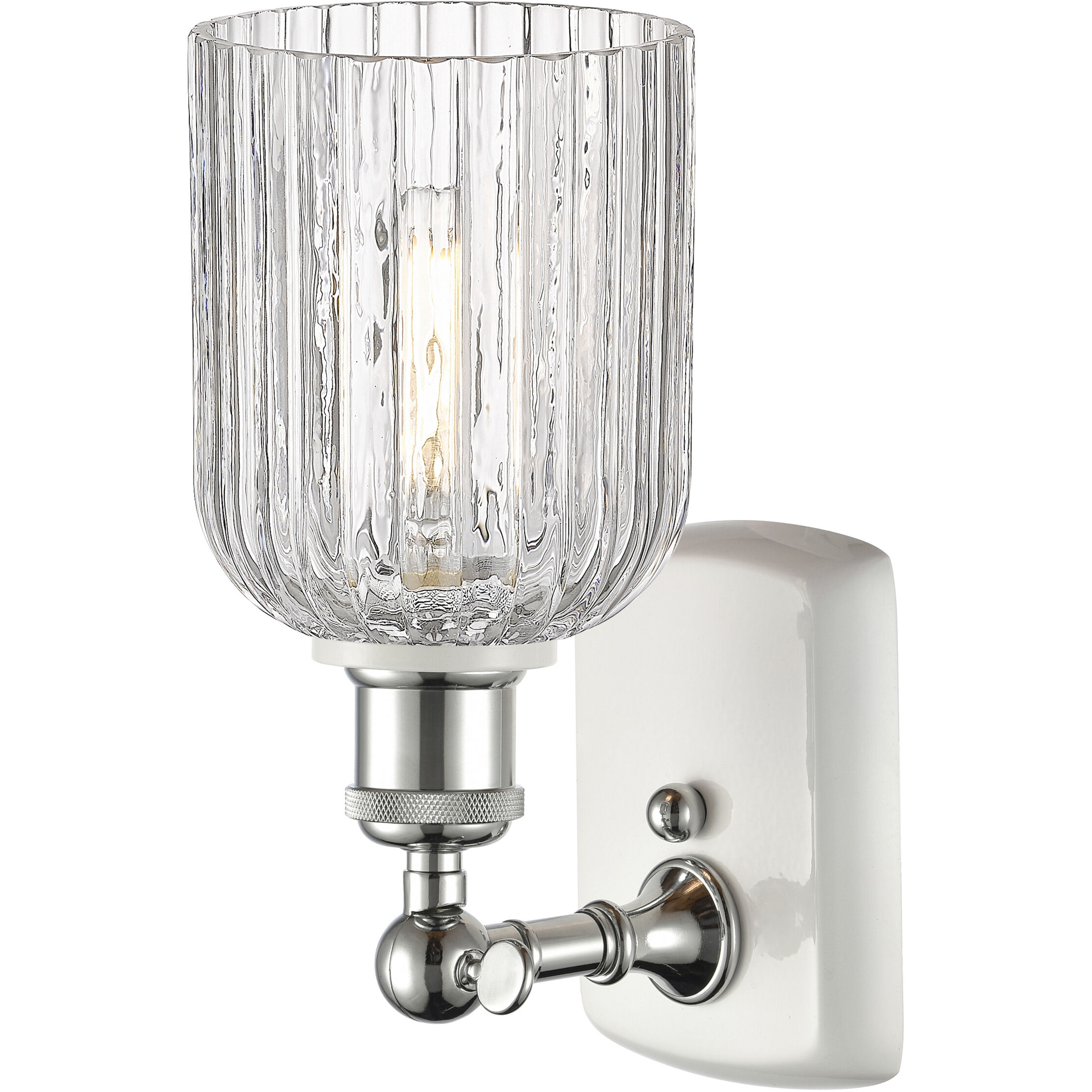 Ballston Bridal Veil 1 Light 5 inch White Polished Chrome Sconce Wall Light
