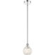 Edison White Mouchette 1 Light 6 inch Polished Chrome Stem Hung Mini Pendant Ceiling Light