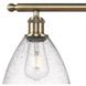 Ballston Ballston Dome 4 Light 38 inch Antique Brass Bath Vanity Light Wall Light in Seedy Glass