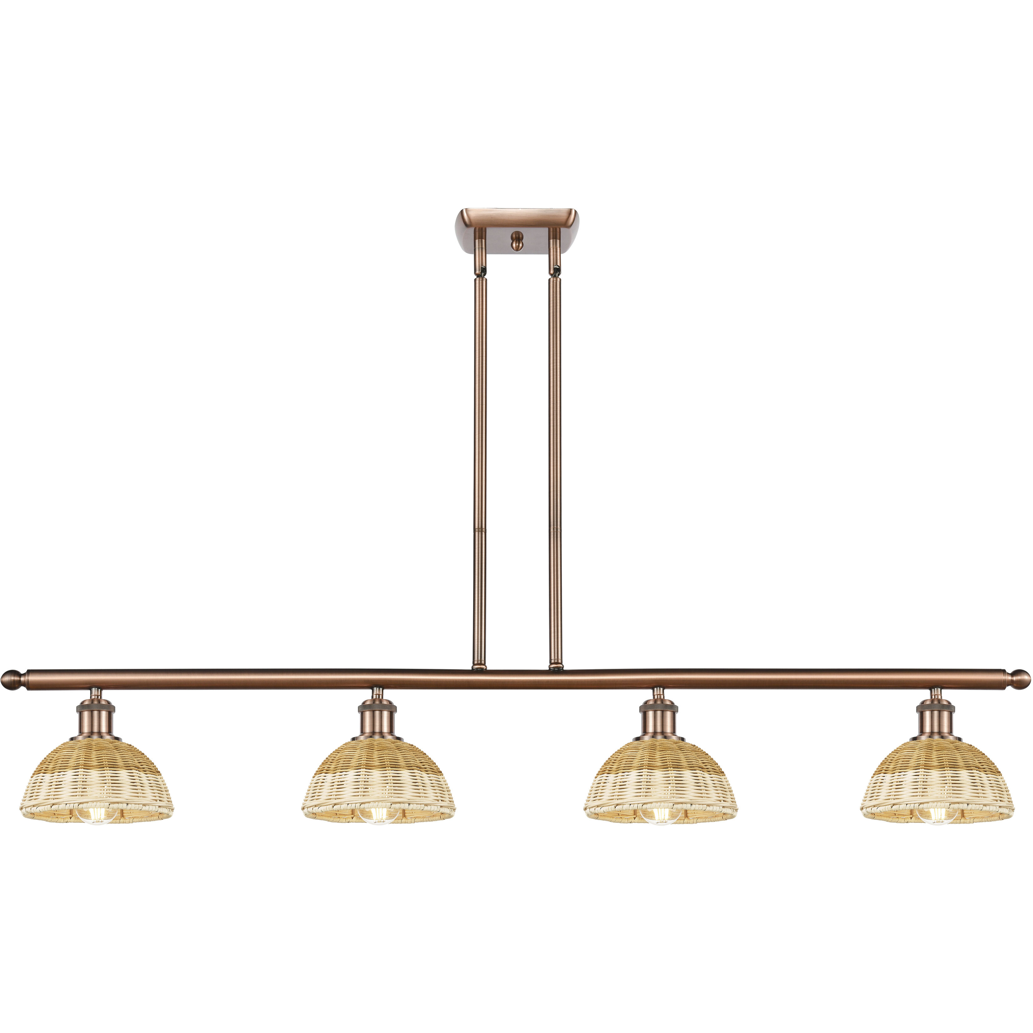 Ballston Bristol Natural II Island Light Ceiling Light in Antique Copper