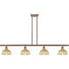 Ballston Bristol Natural II Island Light Ceiling Light in Antique Copper