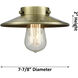 Railroad 4 Light 35 inch Brushed Brass Bath Vanity Light Wall Light