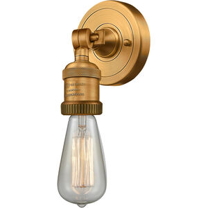 Franklin Restoration Bare Bulb 1 Light 5 inch Brushed Brass ADA Sconce Wall Light, Franklin Restoration