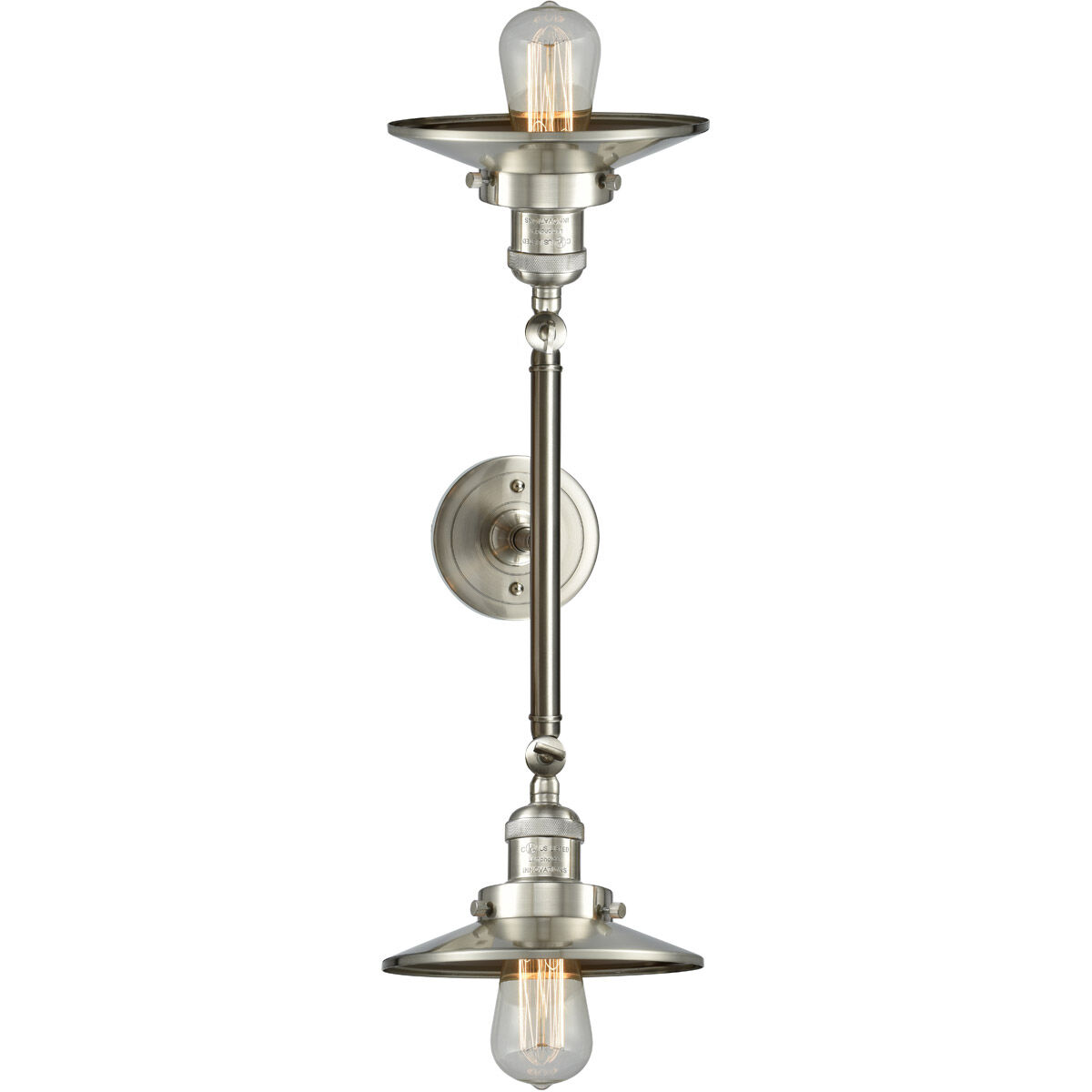 Franklin Restoration Railroad LED 18 inch Brushed Satin Nickel Bath Vanity Light Wall Light, Franklin Restoration
