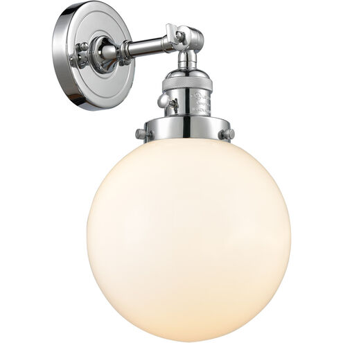 Franklin Restoration Large Beacon LED 8 inch Polished Chrome Sconce Wall Light, Franklin Restoration