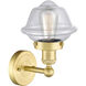 Oxford 1 Light 6.5 inch Satin Gold Sconce Wall Light in Clear Glass