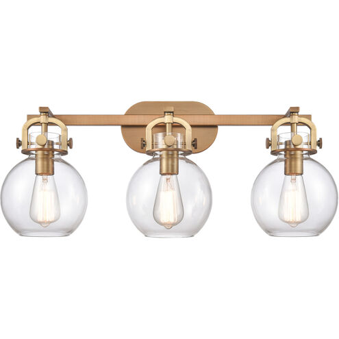 Newton Sphere 3 Light 27 inch Brushed Brass Bath Vanity Light Wall Light