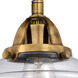 Nouveau 2 Small Oxford 2 Light 15.5 inch Black Antique Brass Bath Vanity Light Wall Light in Clear Glass