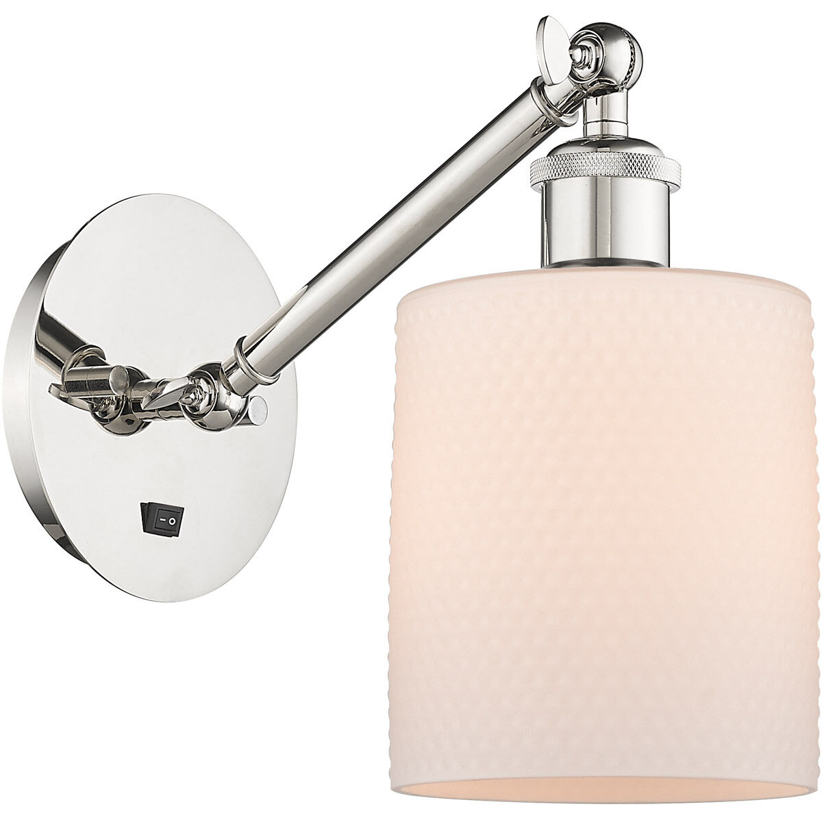 Ballston Cobbleskill LED 5.3 inch Polished Nickel Sconce Wall Light in Matte White Glass