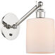 Ballston Cobbleskill LED 5.3 inch Polished Nickel Sconce Wall Light in Matte White Glass