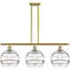 Ballston Rochester 3 Light 36.5 inch Satin Gold Stem Hung Island Light Ceiling Light