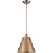 Ballston Cone LED 12 inch Antique Copper Pendant Ceiling Light