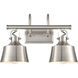 Auralume Provin 2 Light 19 inch Brushed Satin Nickel Bath Vanity Light Wall Light in Incandescent