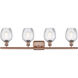 Ballston Salina 4 Light 36 inch Antique Copper Bath Vanity Light Wall Light, Ballston