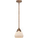Nouveau 2 Fulton 1 Light 6.75 inch Antique Copper Mini Pendant Ceiling Light in Incandescent, Matte White