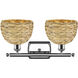 Woven Rattan 2 Light 18 inch Polished Chrome Bath Vanity Light Wall Light