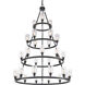 Ballston Saloon 30 Light 50 inch Matte Black Chandelier Ceiling Light